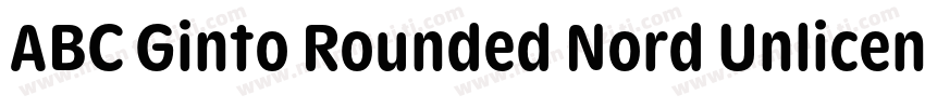 ABC Ginto Rounded Nord Unlicensed T字体转换